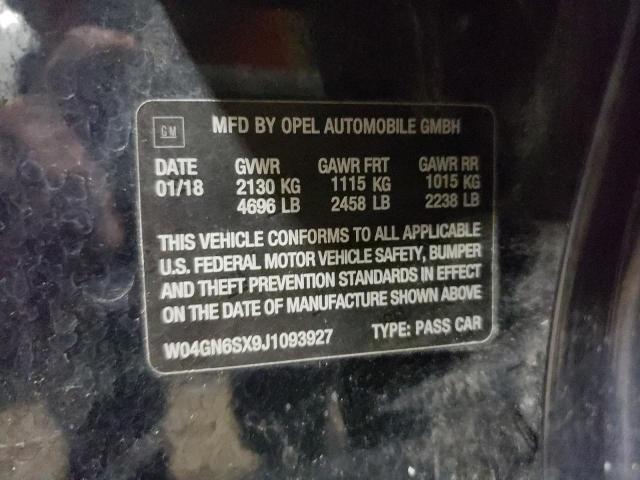 Photo 10 from auction – 2018 BUICK REGAL PREF with VIN W04GN6SX9J1093927