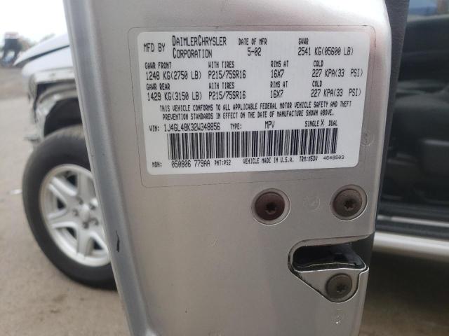 Photo 10 from auction – 2002 JEEP LIBERTY SP with VIN 1J4GL48K32W348856