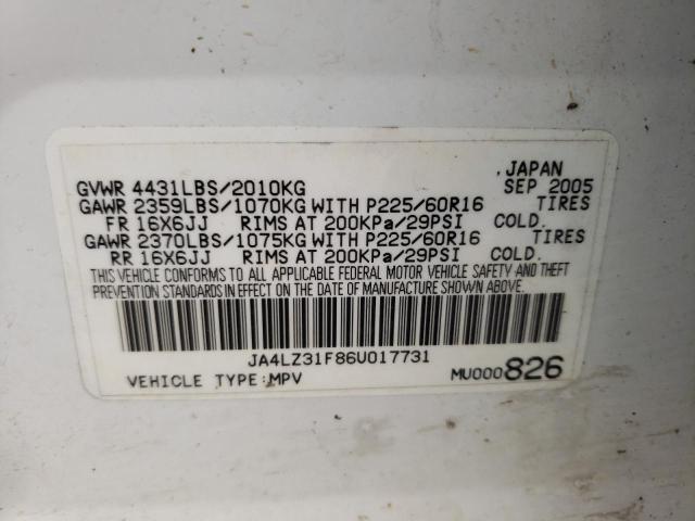 Photo 1 from auction – 2006 MITSUBISHI OUTLANDER with VIN JA4LZ31F86U017731