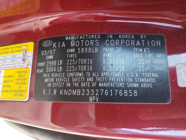 Photo 10 from auction – 2007 KIA SEDONA EX with VIN KNDMB233276176858