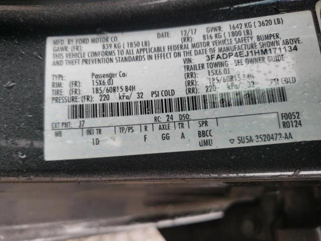 Photo 10 from auction – 2017 FORD FIESTA SE with VIN 3FADP4EJ1HM171134