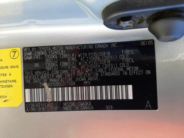 Photo 10 from auction – 2005 LEXUS RX 330 with VIN 2T2HA31U95C077008
