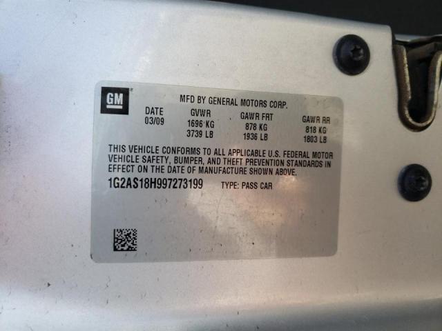 Photo 10 from auction – 2009 PONTIAC G5 with VIN 1G2AS18H997273199