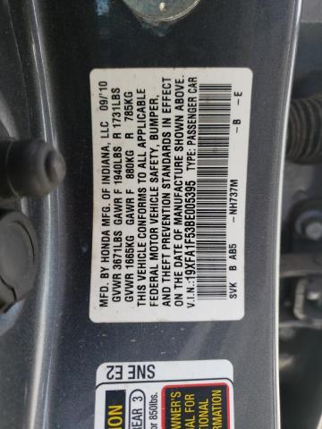 Photo 10 from auction – 2011 HONDA CIVIC LX with VIN 19XFA1F53BE005395
