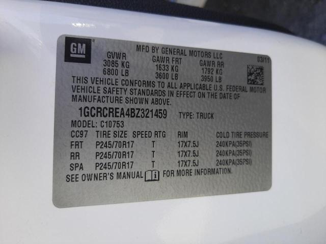 Photo 10 from auction – 2011 CHEVROLET SILVERADO with VIN 1GCRCREA4BZ321459