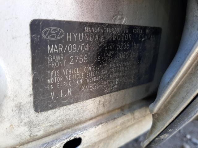 Photo 10 from auction – 2004 HYUNDAI SANTA FE G with VIN KM8SC73E24U740028