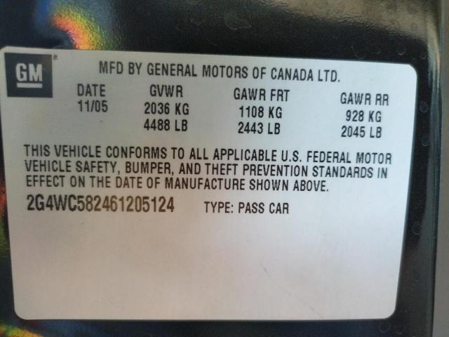 Photo 10 from auction – 2006 BUICK LACROSSE C with VIN 2G4WC582461205124
