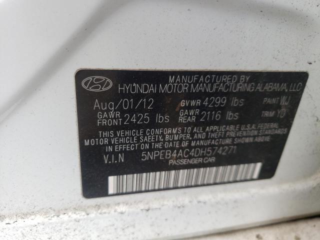 Photo 10 from auction – 2013 HYUNDAI SONATA GLS with VIN 5NPEB4AC4DH574271