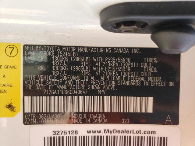 Photo 10 from auction – 2006 LEXUS RX 330 with VIN 2T2GA31U66C049647