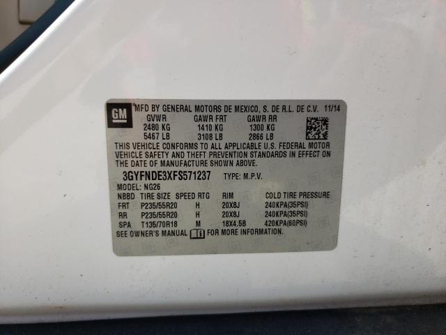 Photo 10 from auction – 2015 CADILLAC SRX PREMIU with VIN 3GYFNDE3XFS571237