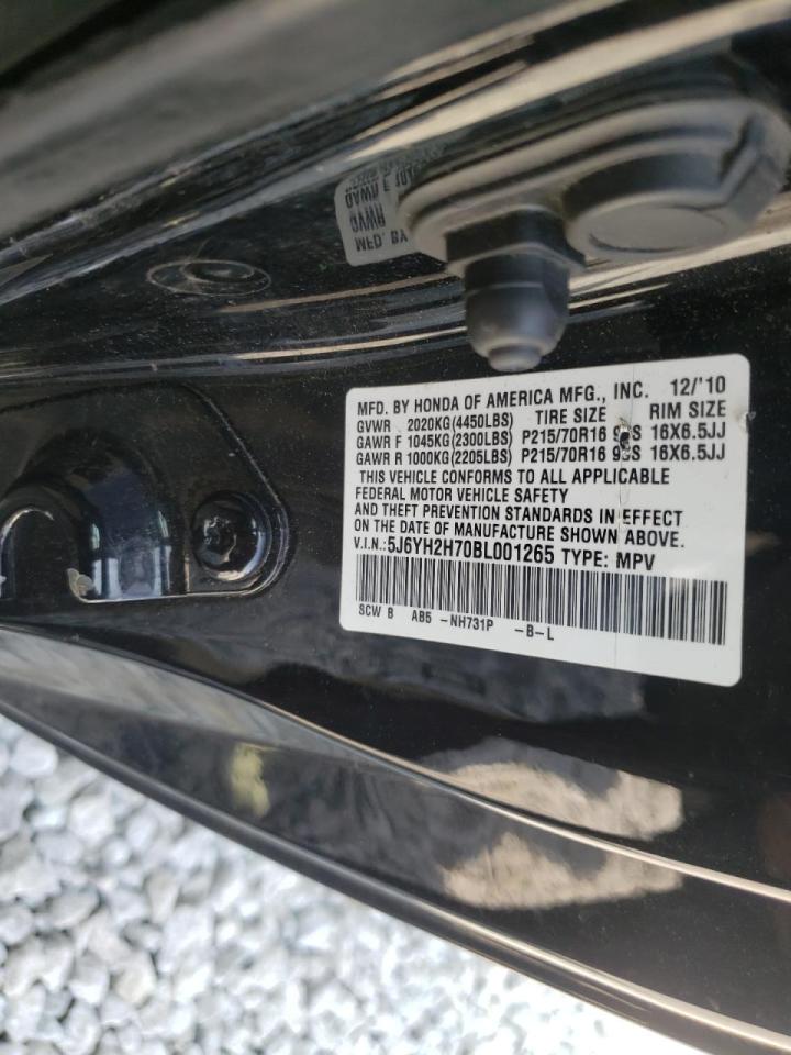 Photo 10 from auction – 2011 HONDA ELEMENT EX with VIN 5J6YH2H70BL001265