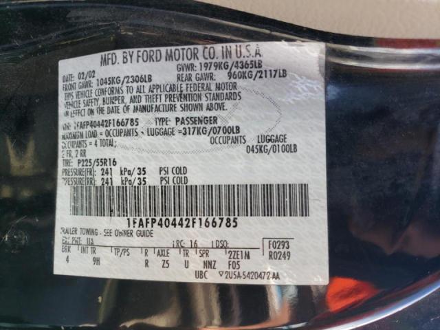 Photo 10 from auction – 2002 FORD MUSTANG with VIN 1FAFP40442F166785