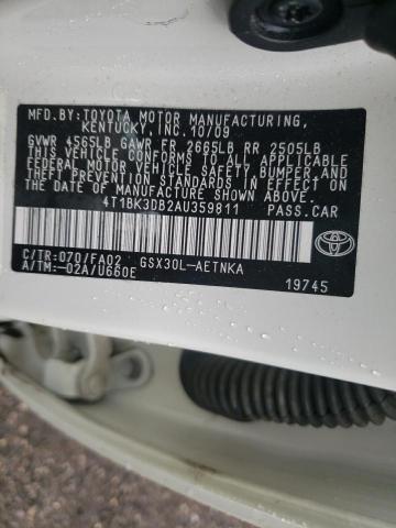 Photo 10 from auction – 2010 TOYOTA AVALON XL with VIN 4T1BK3DB2AU359811