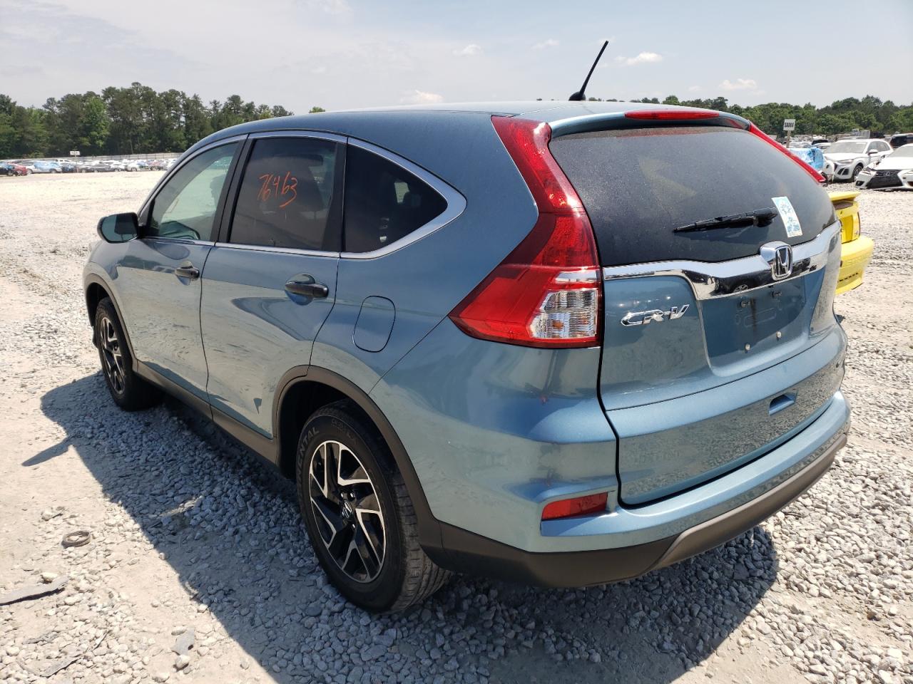 Photo 3 from auction – 2016 HONDA CR-V SE with VIN 2HKRM3H47GH521475