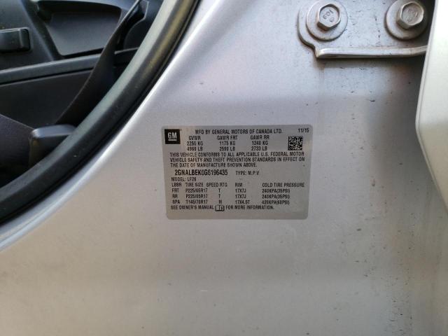 Photo 10 from auction – 2016 CHEVROLET EQUINOX LS with VIN 2GNALBEK0G6196435