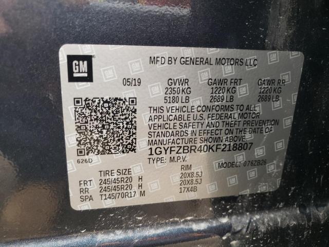 Photo 10 from auction – 2019 CADILLAC XT4 LUXURY with VIN 1GYFZBR40KF218807