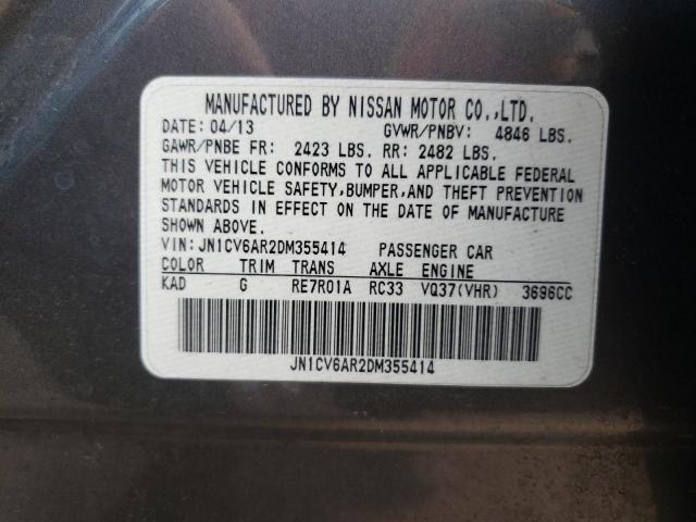 Photo 10 from auction – 2013 INFINITI G37 with VIN JN1CV6AR2DM355414