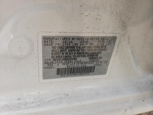 Photo 10 from auction – 2017 NISSAN VERSA S with VIN 3N1CN7AP8HL821593