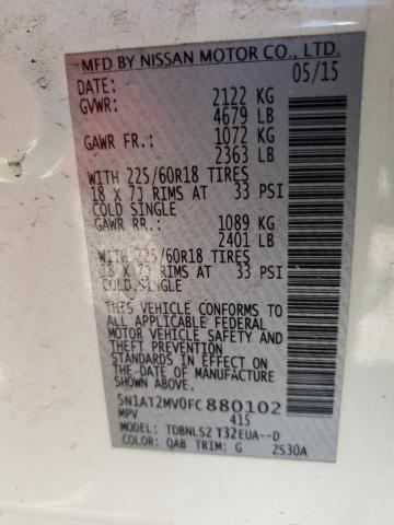 Photo 10 from auction – 2015 NISSAN ROGUE S with VIN 5N1AT2MV0FC880102