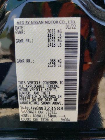 Photo 10 from auction – 2022 NISSAN ALTIMA with VIN 1N4BL4FW3NN323588