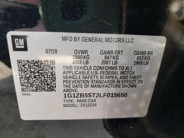 Photo 10 from auction – 2020 CHEVROLET MALIBU LS with VIN 1G1ZB5ST2LF015650