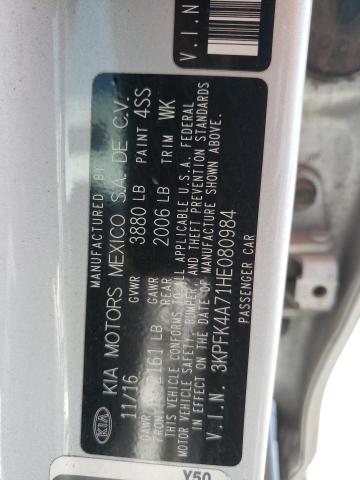 Photo 10 from auction – 2017 KIA FORTE LX with VIN 3KPFK4A71HE080984