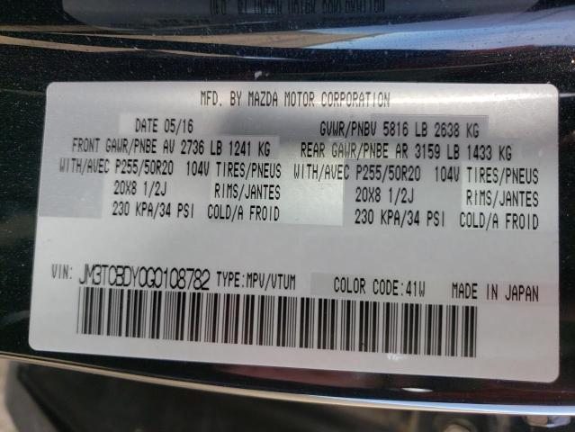 Photo 10 from auction – 2016 MAZDA CX-9 GRAND with VIN JM3TCBDY0G0108782