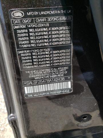 Photo 10 from auction – 2009 LAND ROVER RANGE ROVE with VIN SALSF25469A196914