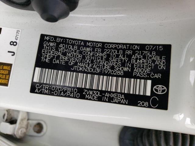 Photo 10 from auction – 2015 TOYOTA PRIUS with VIN JTDKN3DU3F1970288