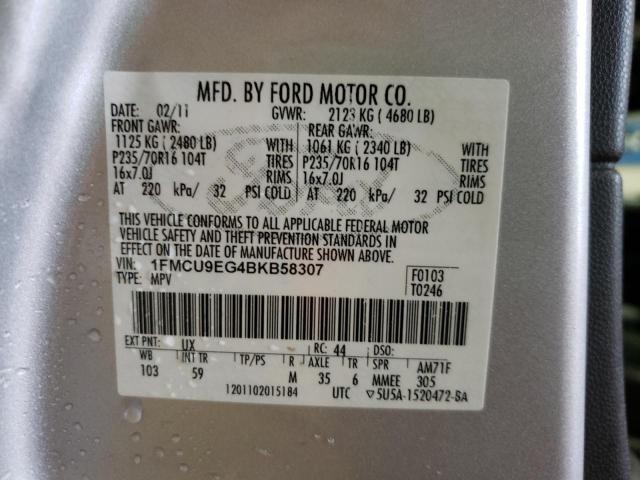Photo 10 from auction – 2011 FORD ESCAPE LIM with VIN 1FMCU9EG4BKB58307