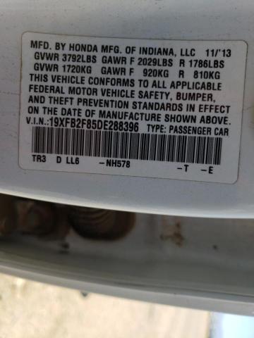 Photo 10 from auction – 2013 HONDA CIVIC EX with VIN 19XFB2F85DE288396