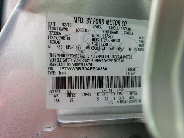 Photo 10 from auction – 2010 FORD F350 SUPER with VIN 1FTWW3BR0AEB30886