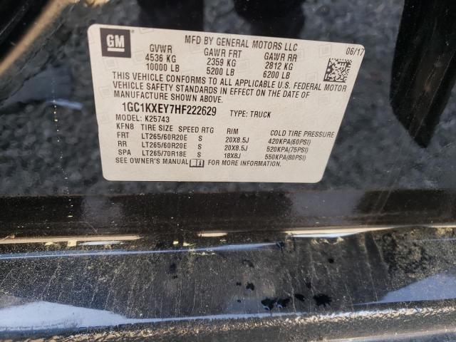 Photo 10 from auction – 2017 CHEVROLET SILVERADO with VIN 1GC1KXEY7HF222629