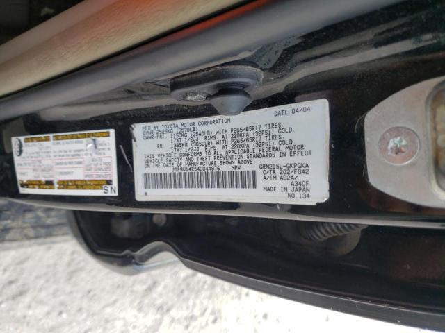 Photo 10 from auction – 2004 TOYOTA 4RUNNER SR with VIN JTEBU14R540044976
