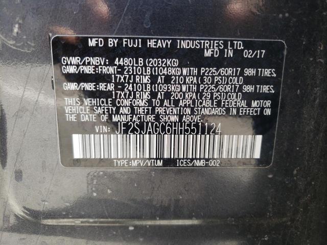 Photo 10 from auction – 2017 SUBARU FORESTER 2 with VIN JF2SJAGC6HH551124