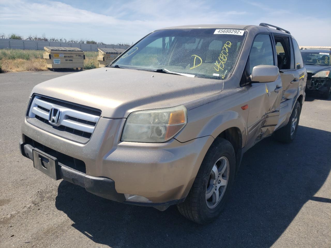 Photo 2 from auction – 2006 HONDA PILOT EX with VIN 5FNYF28746B008286