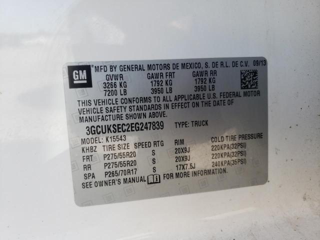Photo 10 from auction – 2014 CHEVROLET SILVERADO with VIN 3GCUKSEC2EG247839