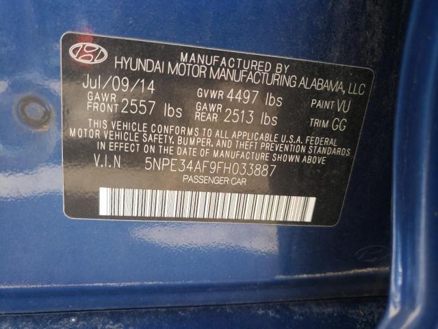 Photo 10 from auction – 2015 HYUNDAI SONATA SPO with VIN 5NPE34AF9FH033887