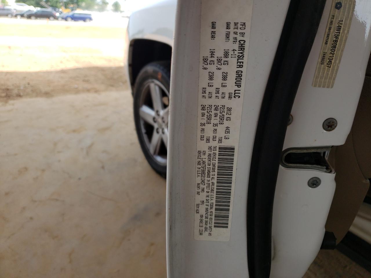 Photo 10 from auction – 2011 JEEP COMPASS LI with VIN 1J4NT5FB0BD213457