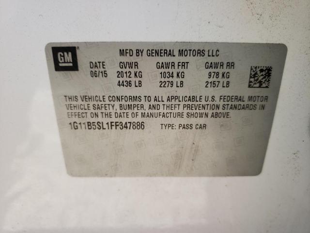 Photo 10 from auction – 2015 CHEVROLET MALIBU LS with VIN 1G11B5SL1FF347886