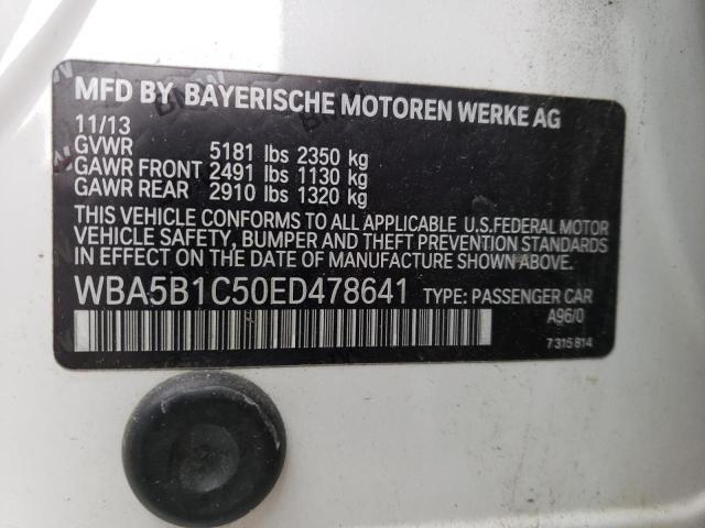 Photo 10 from auction – 2014 BMW 535 I with VIN WBA5B1C50ED478641