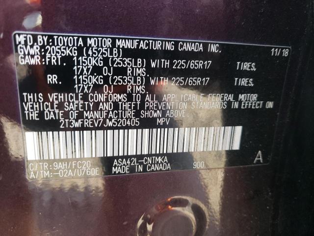 Photo 10 from auction – 2018 TOYOTA RAV4 ADVEN with VIN 2T3WFREV7JW520405