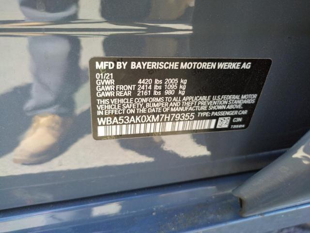 Photo 10 from auction – 2021 BMW 228I with VIN WBA53AK0XM7H79355