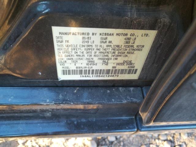 Zdjęcie 10 z aukcji – 2004 NISSAN ALTIMA BAS z VIN 1N4AL11D54C124679