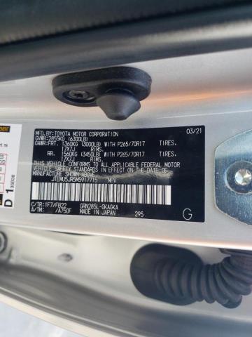 Photo 10 from auction – 2021 TOYOTA 4RUNNER SR with VIN JTEMU5JR5M5917715
