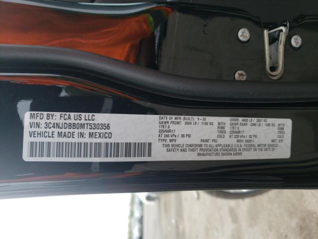 Photo 10 from auction – 2021 JEEP COMPASS LA with VIN 3C4NJDBB0MT530356