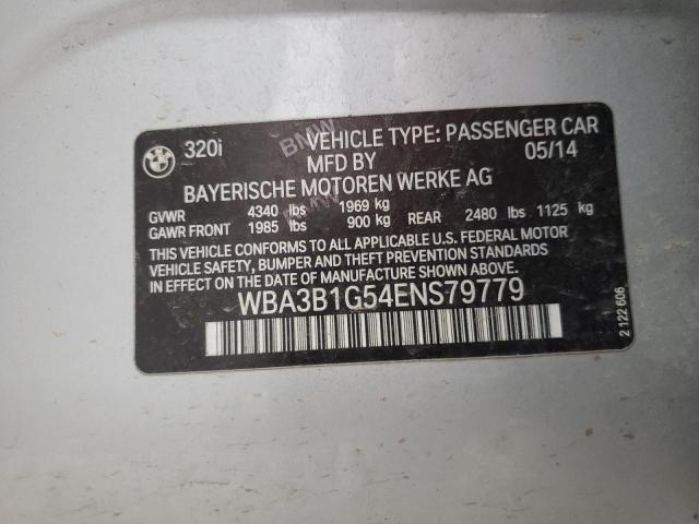 Photo 10 from auction – 2014 BMW 320 I with VIN WBA3B1G54ENS79779