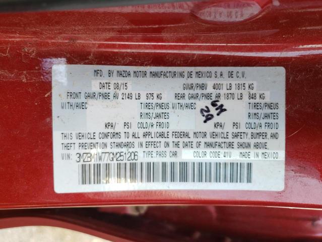 Photo 10 from auction – 2016 MAZDA 3 TOURING with VIN 3MZBM1W77GM251206