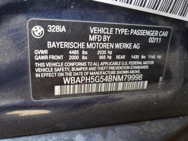 Photo 10 from auction – 2011 BMW 328 I SULE with VIN WBAPH5G54BNM79998