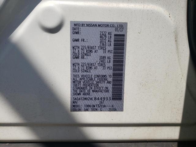 Photo 10 from auction – 2017 NISSAN ROGUE SV with VIN 5N1AT2MV2HC844933